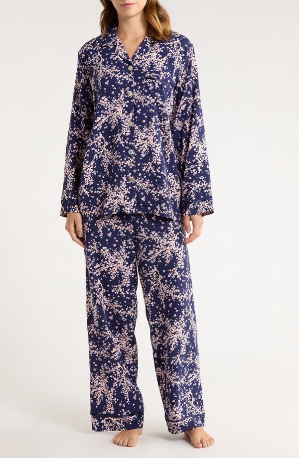 パピネール レディース アンダーウェア ナイトウェア Papinelle Cheri Blossom Pajamas Navy ネイビー