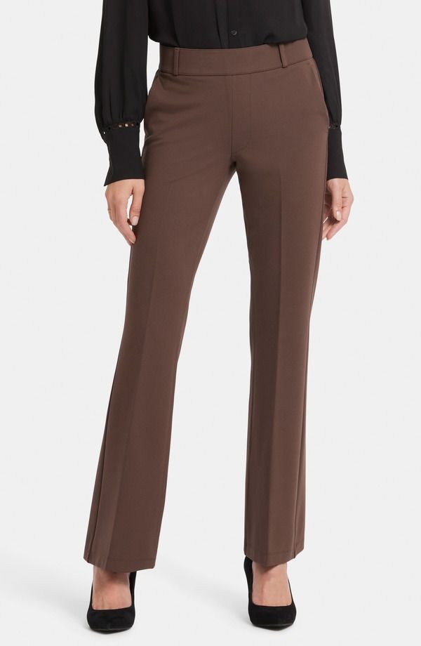 エヌワイディージェイ レディース ボトムス レギンス フレア パンツ ニット NYDJ PullOn Flare Leg Ponte Knitrousers Coffee Bean コーヒー