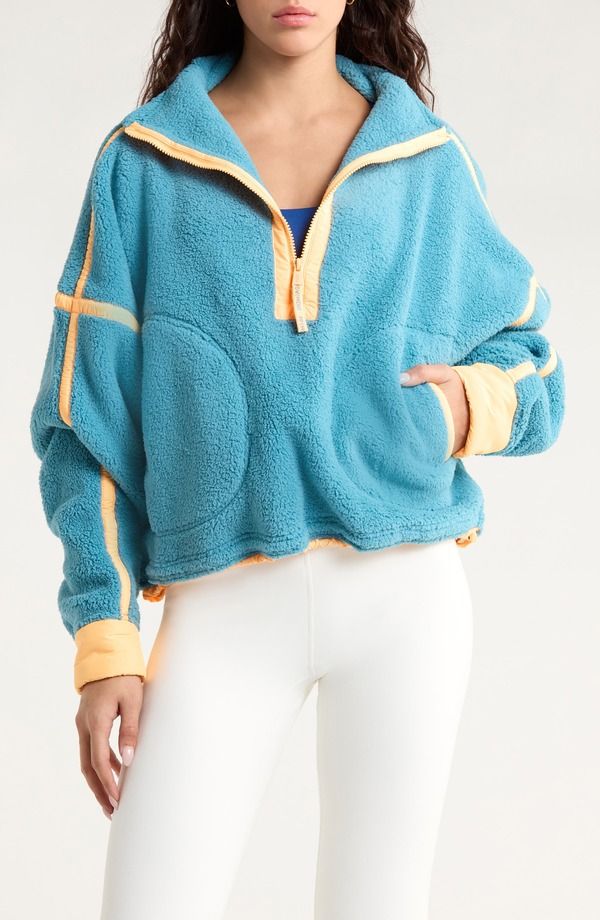 フリーピープル レディース アウター パーカー・スウェット ハーフジップ フリース Free People FP Movement Mountain High Fleece Half Zipullover Celestial Blue ブルー
