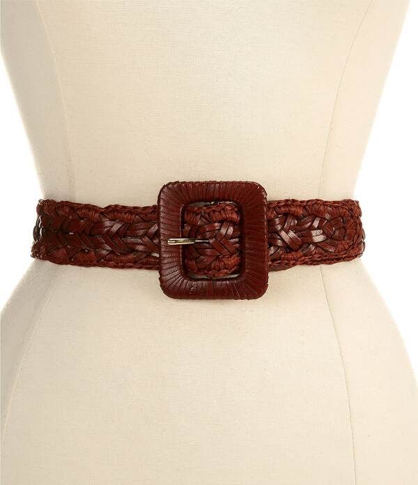 サムエデルマン レディース アクセサリー ベルト レザー Sam Edelman 175 Braided Leather Belt Cognac 23,288円