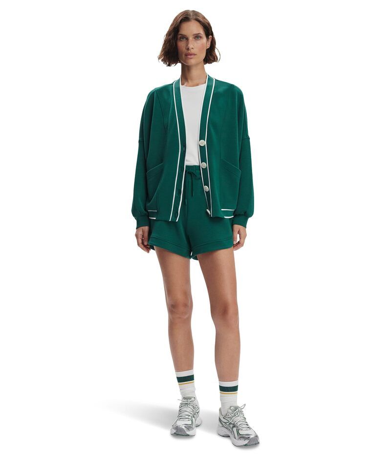 バーレイ レディース アウター パーカー・スウェット カーディガン Varley Decker Off Court Cardigan Forest フォレスト