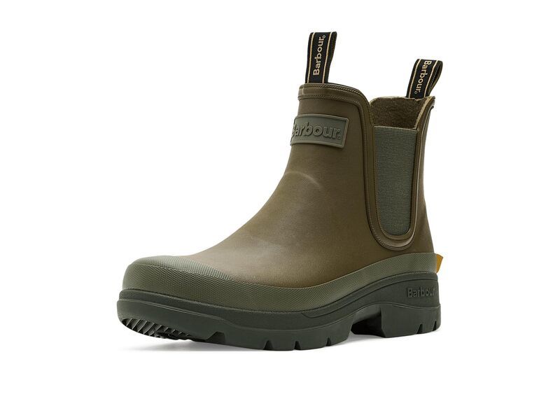 バブアー メンズ シューズ ブーツ・レインブーツ チェルシー Barbour Nimbus Chelsea Welly OliveOchre オリーブ