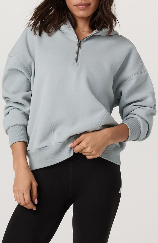 ビュオーリ レディース アウター パーカー・スウェット ハーフジップ Vuori Restore Half Zip Hoodie Blue Haze ブルー