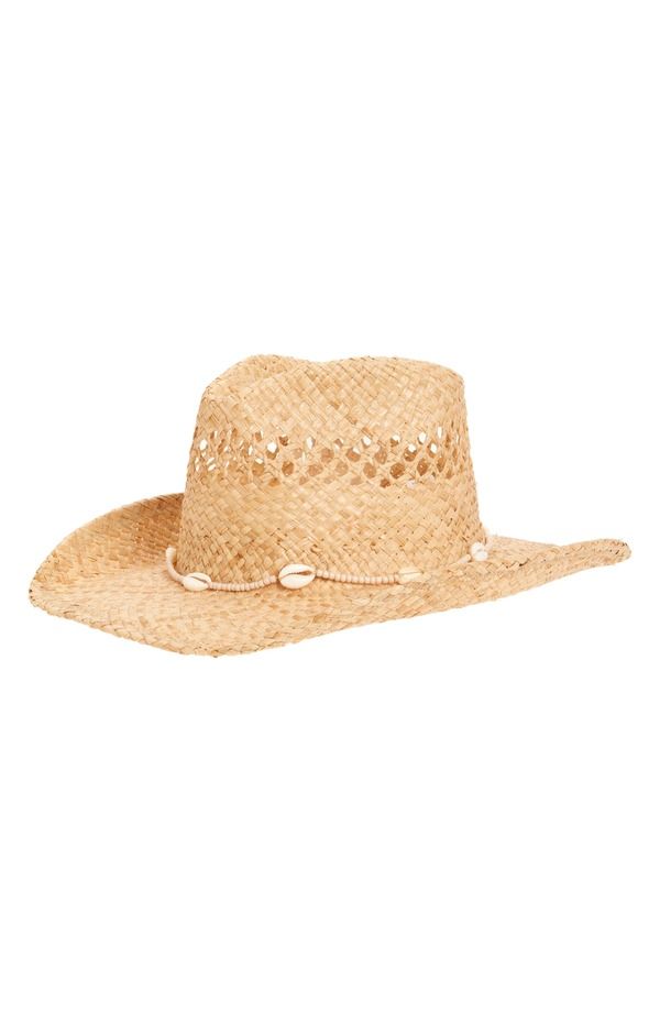 ラックオブカラー レディース アクセサリー 帽子 Lack of Color Seashells Open Weave Cowboy Hat Natural