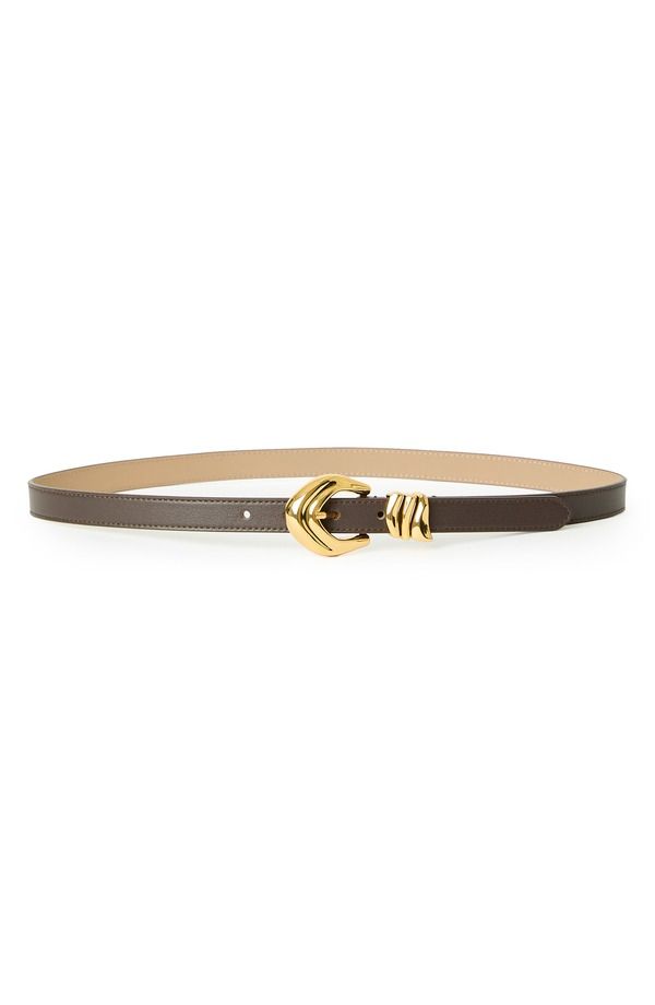 ビーロウザベルト レディース アクセサリー ミニ レザー BLow the Belt Cassian Mini Leather Belt Chocolate Gold チョコレート