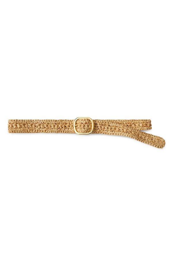 ヴェロニカ ベアード レディース アクセサリー ベルト Veronica Beard Raffia Loop Belt Natural