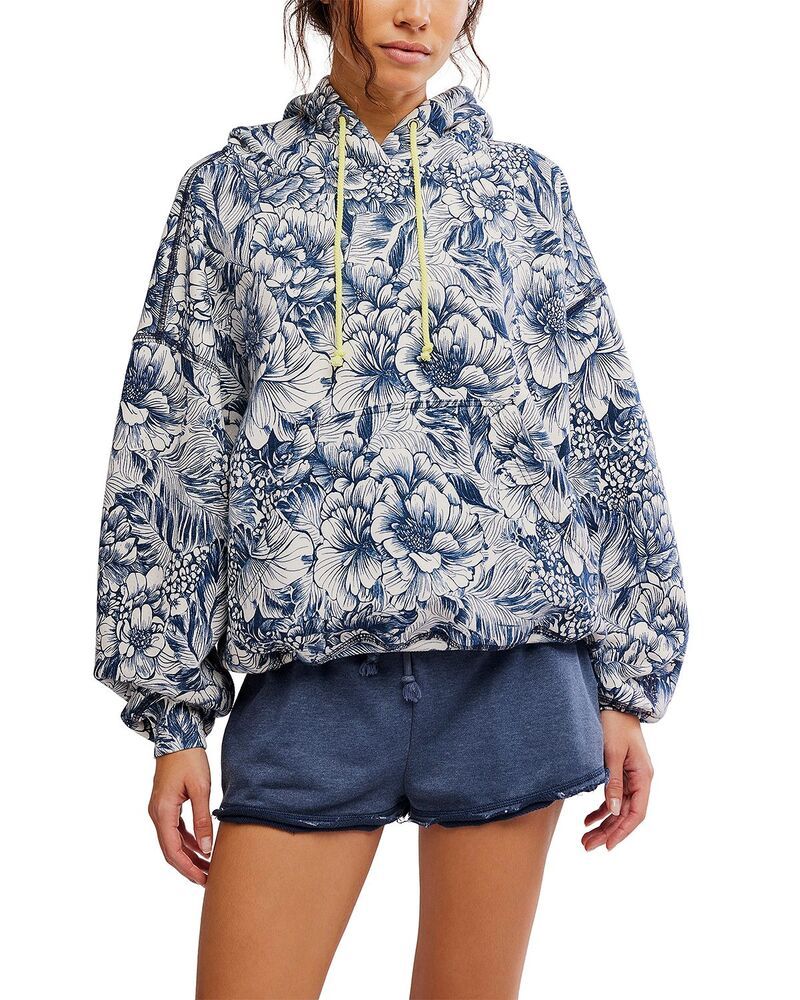 フリーピープル レディース アウター パーカー・スウェット プリント Free People Printed Final Call Hoodie Wild Side Navy Combo ネイビー