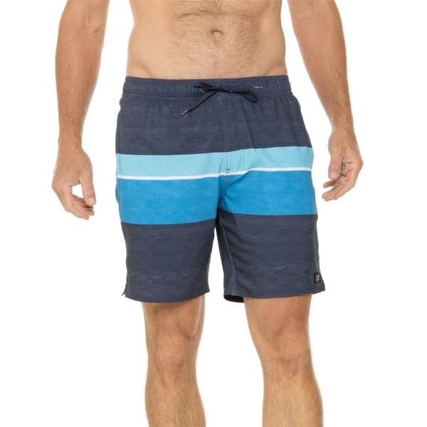 オニール メンズ 水着 ハーフパンツ・ショーツ ショートパンツ ONeill Redondo Striped Volley Swim Shorts BuiltIn Liner Shorts 18 Navy ネイビー