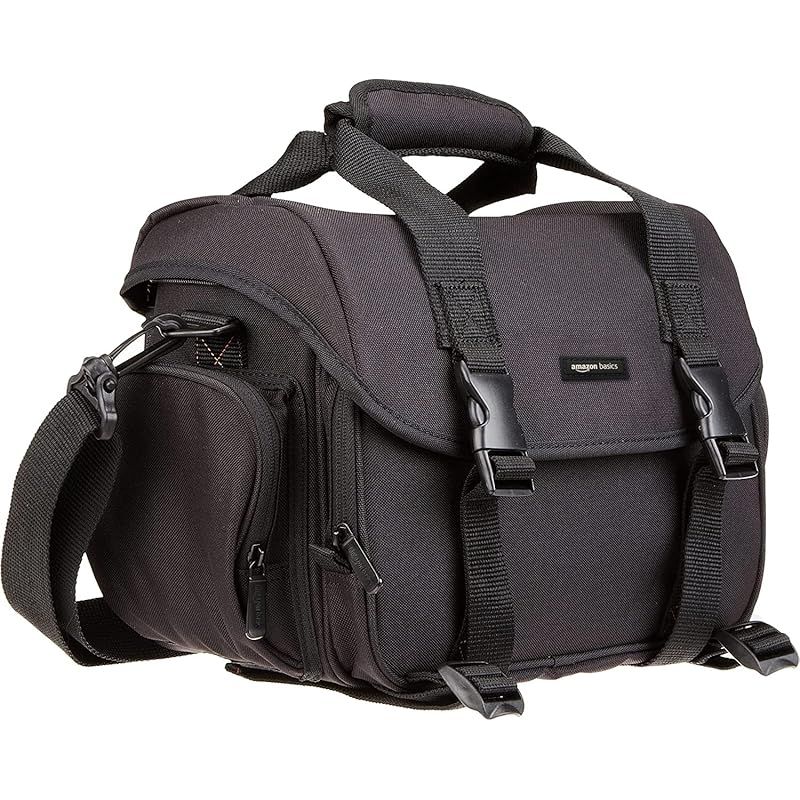 【新品】 ベーシック カメラバッグ 一眼レフ用 32.4 x 20.3 x 24.8 cm ブラック (内装色オレンジ)無地 0
