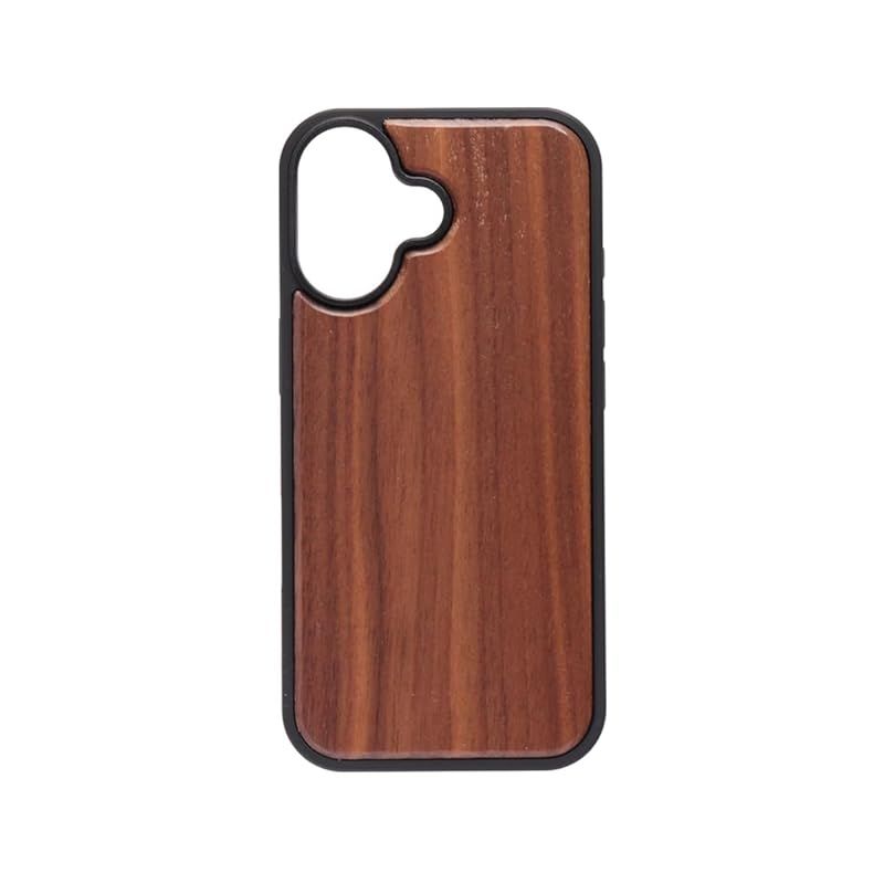 【新品】 「iPhone 17シリーズALL-AROUND CASE」ハードケースと天然木を融合した専用木製ケース (ウォールナット, iPhone17) 0