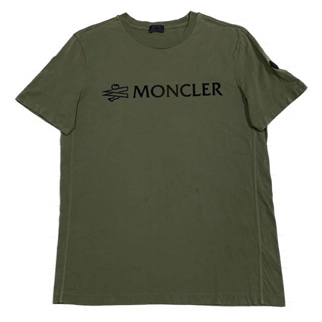 モンクレール 黒ワッペン カーキ XL Tシャツ 5S541 - メルカリ
