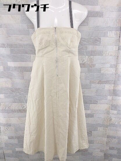 ◇ mysty woman ミスティウーマン キャミソール ロング ワンピース サイズF ベージュ系 レディース 【中古】 【1104020000350】