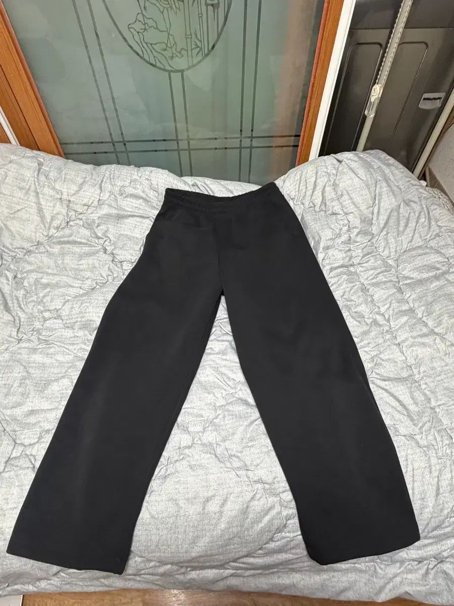 UNIQLO U スウェット ワイド パンツ ベージュ ブラック L サイズ