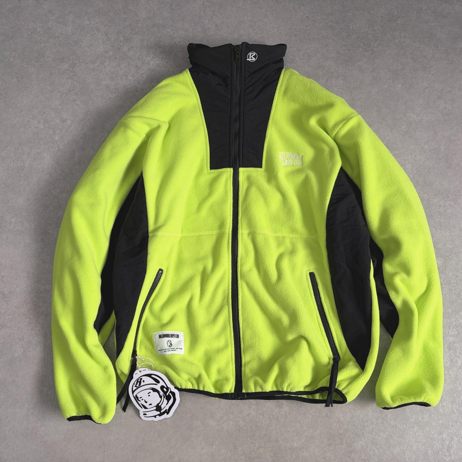 新品 定価2.8万 BILLIONAIRE BOYS CLUB / ICECREAM FLEECE ZIP UP C&S 蛍光フリース ジャケット BBC ビリオネアボーイズクラブ
