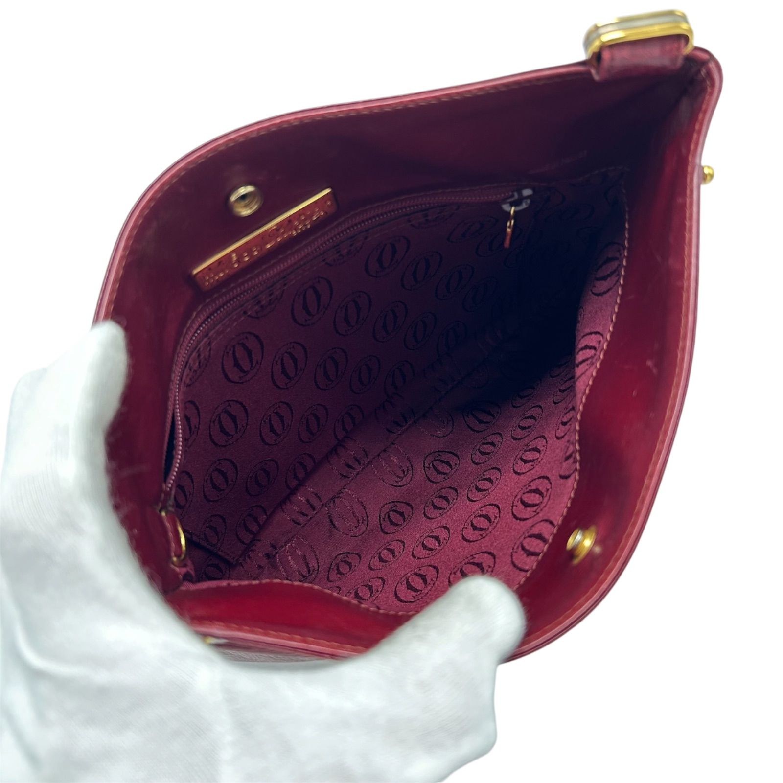 美品 Cartier カルティエ ショルダーバッグ 肩掛け 斜めがけ 