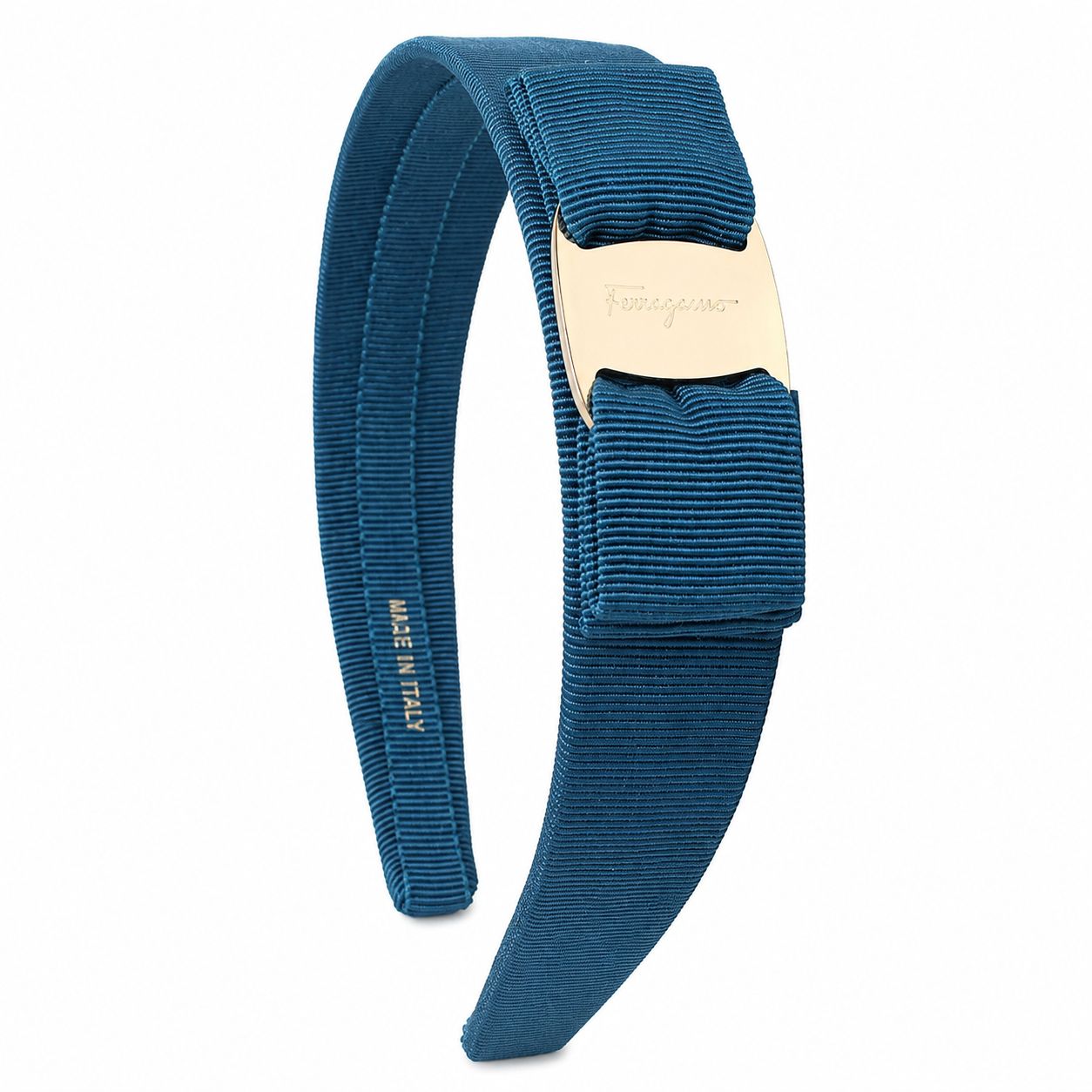 【ギフト対応可】フェラガモ FERRAGAMO カチューシャ Vara Bow Grosgrain Headband Mediterraneo Blue イタリア製 レディース ブルー ヘアアクセサリー 人気 ブランド おしゃれ 誕生日 プレゼント 送料無料