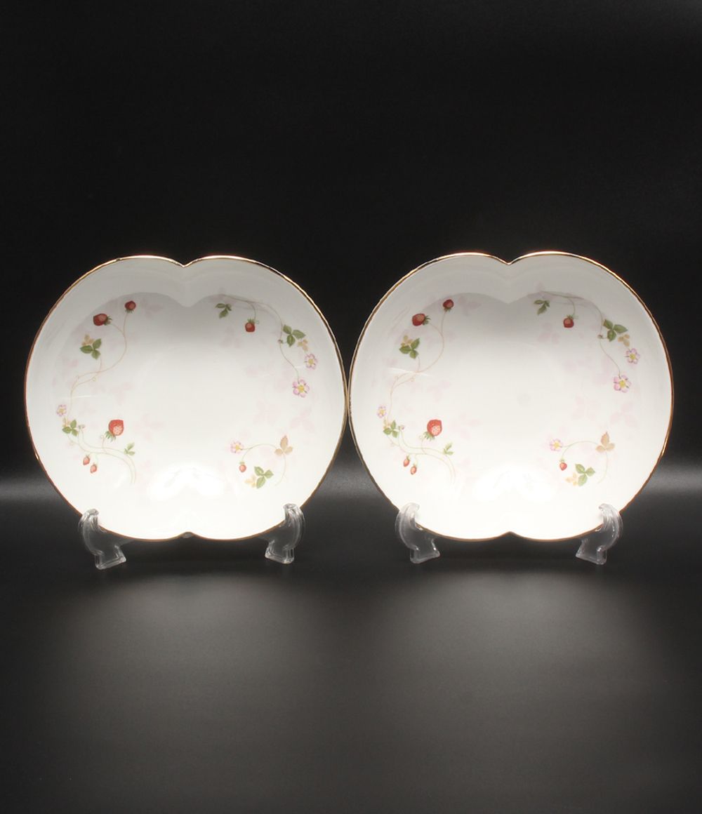 美品 ウエッジウッド マリアージュボウル 皿 2点セット 20cm ワイルドストロベリー WEDGWOOD