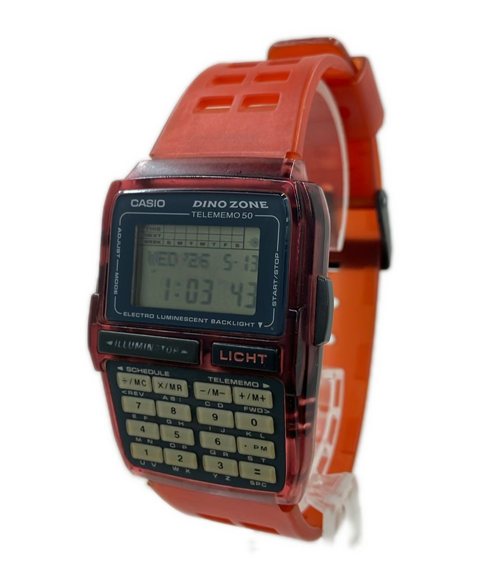 腕時計 メンズ CASIO DATA BANK クォーツ quartz デジタル シルバー