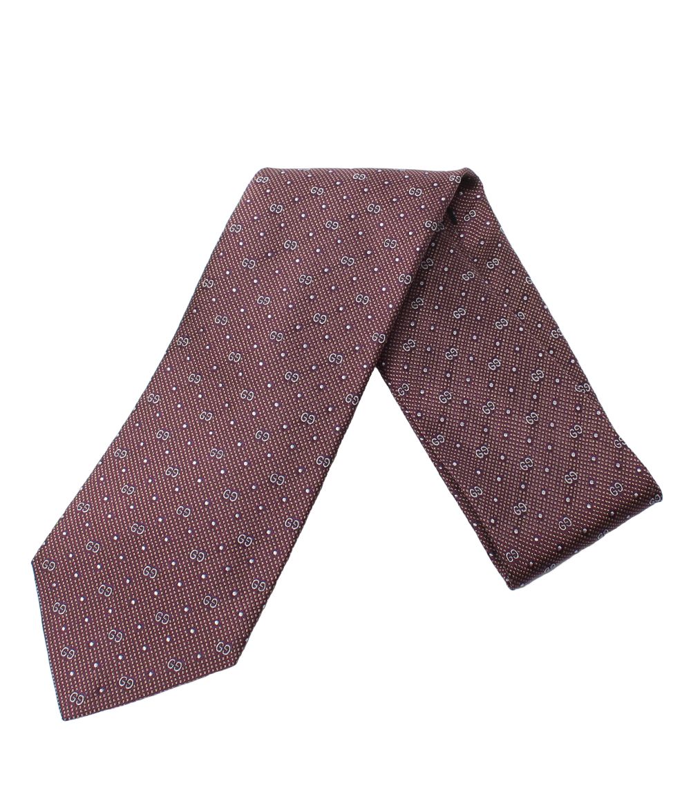 美品 グッチ ネクタイ シルク100％ GG柄 メンズ GUCCI