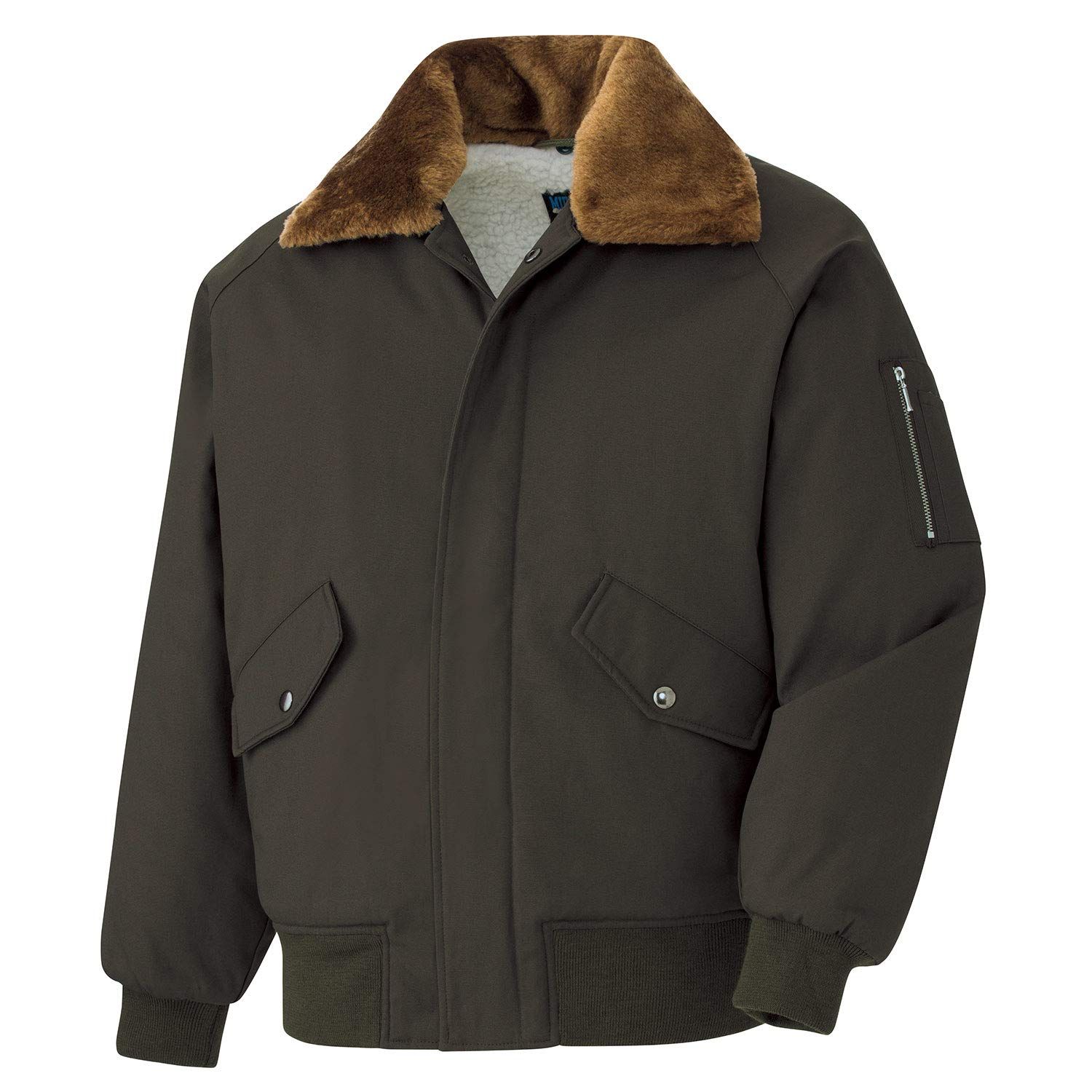 新品 [ミドリ安全] 防寒服 作業着 メンズ 長袖 パイロットジャンパー 綿 撥水 ボア付 PJ16 上 OD 5L