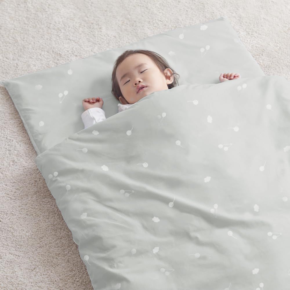 アイリスプラザ お昼寝布団5点セット 乳幼児用布団セット ふんわりとしたやさしい手触り 持ち運びらくらく収納バッグ付き 肌にやさしい綿100%使用 自宅洗濯可能 軽くてふわふわな掛け布団 風船柄グレー KFS-K5S shu