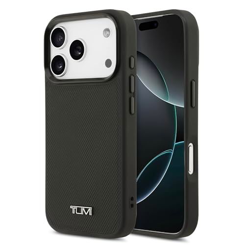 TUMI iPhone 17 PRO用ケース エンボス加工 MagSafe対応 高級レザー ビジネス向け 衝撃保護 ブラック｜正規品保証 shu