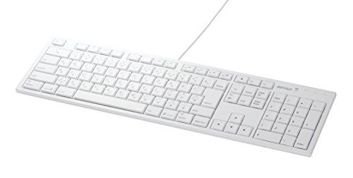 バッファロー BUFFALO フルキーボード USB接続 パンタグラフ Macモデル ホワイト BSKBM01WH shu