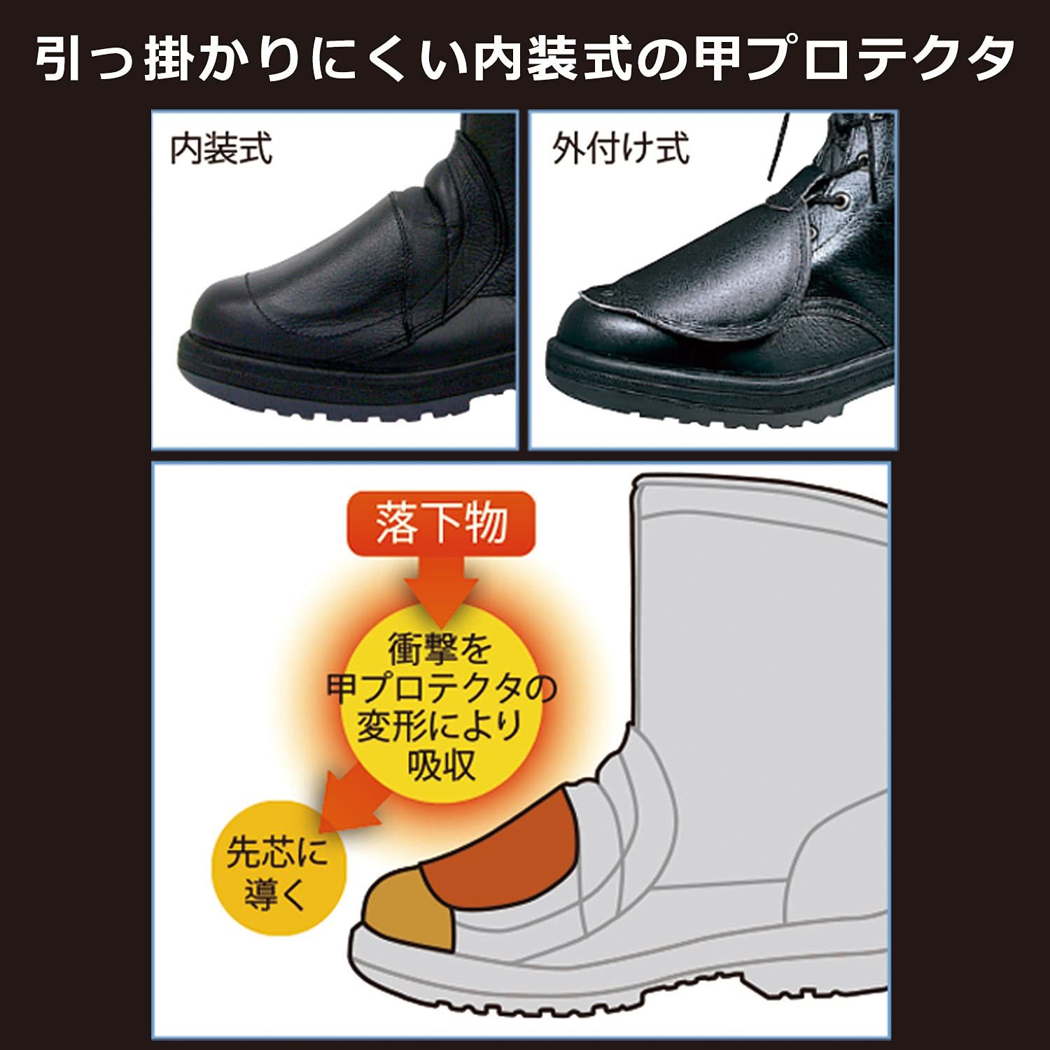 新品 [ミドリ安全] ラバーテック 安全靴 JIS規格 半長靴 甲プロテクタ