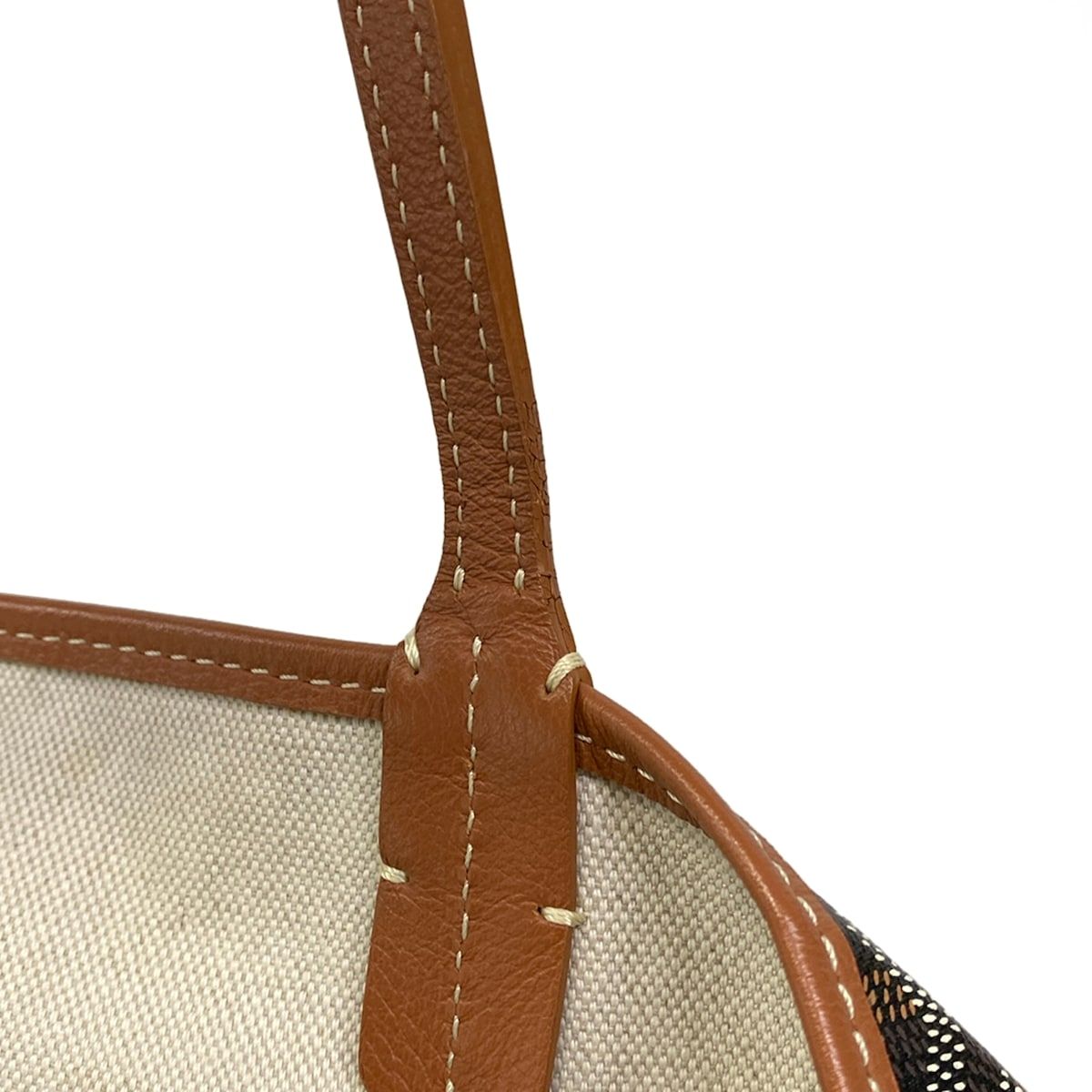 GOYARD(ゴヤール) トートバッグ サンルイGM 黒×ブラウン レザー - メルカリ
