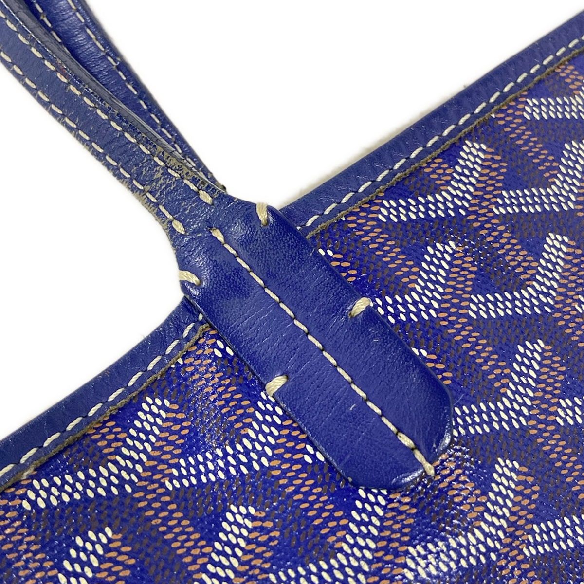GOYARD(ゴヤール) トートバッグ サンルイPM ブルー レザー - メルカリ