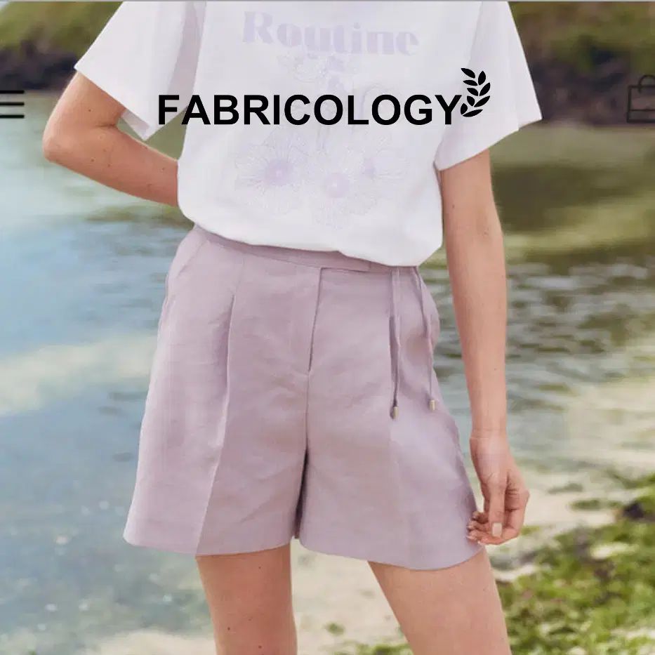 ファブリックロジー(Fabricology) リネンパンツ 55-66 新品