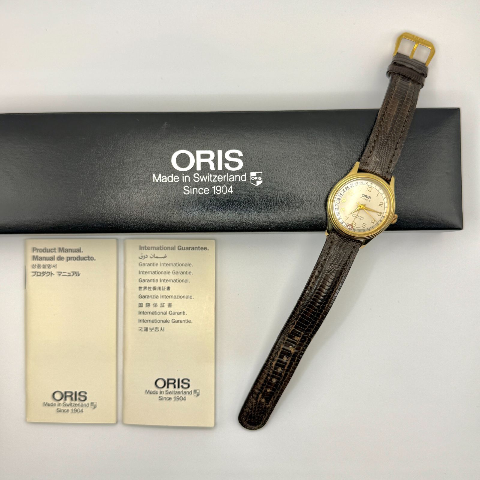 ORIS オリス ポインターデイト 302-7285B 手巻き 腕時計 動作品