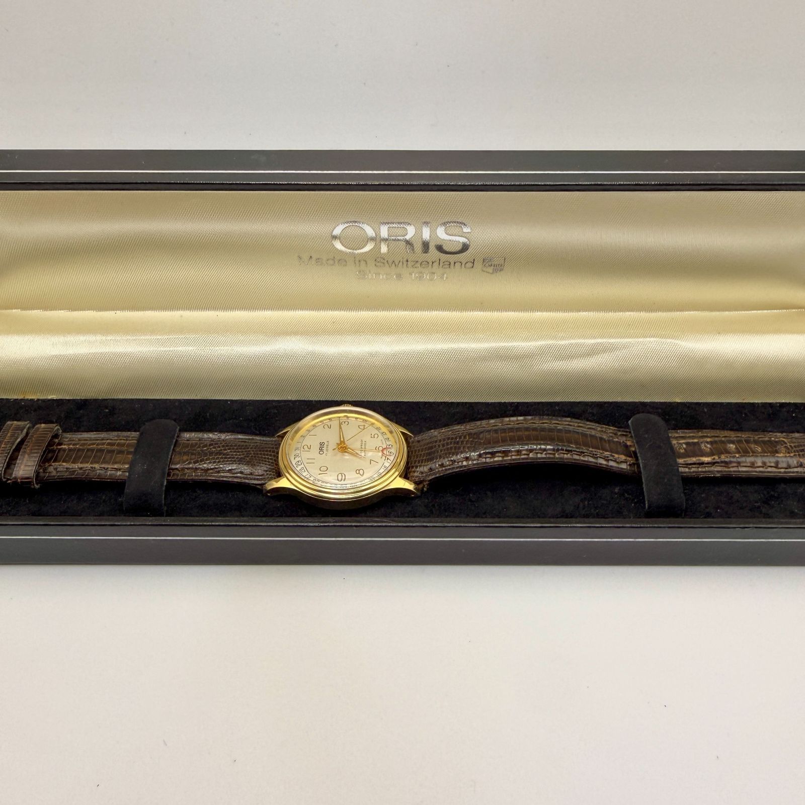 箱 保証書付 稼働 ORIS オリス 302-7285B ポインターデイト 自動巻 