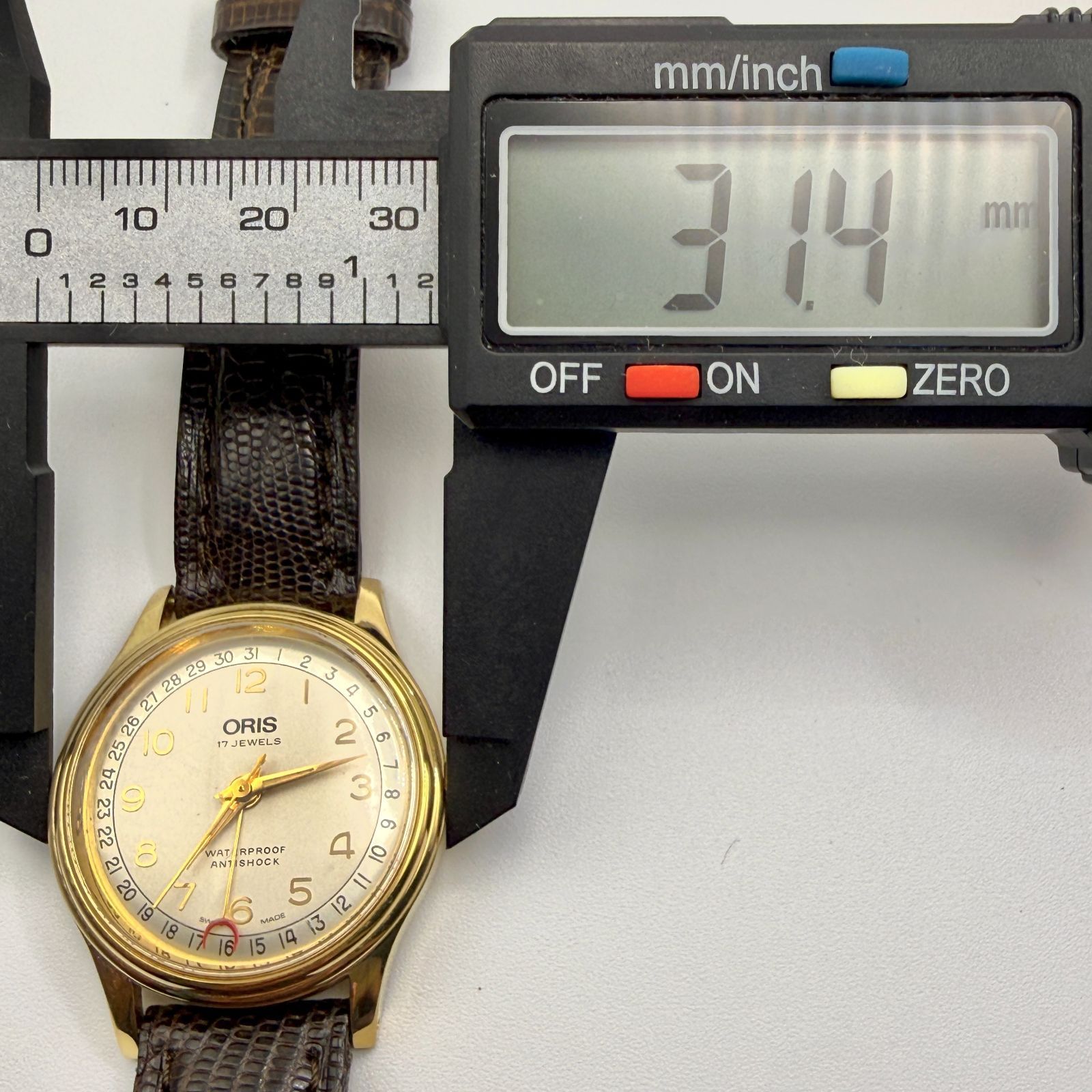 箱 保証書付 稼働 ORIS オリス 302-7285B ポインターデイト 自動巻 