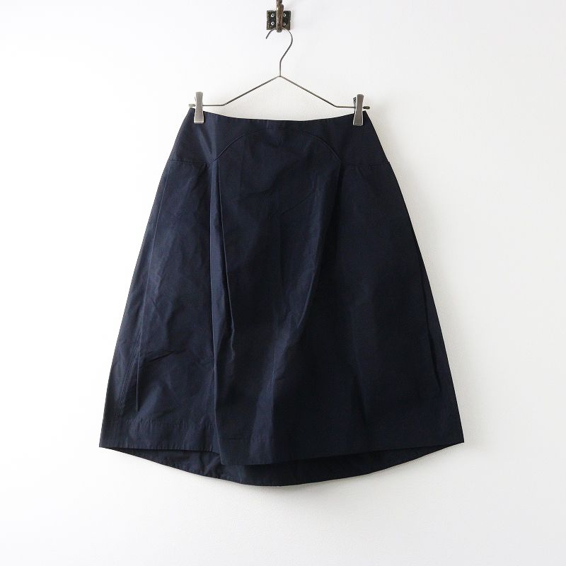ニ*コ様 JIL SANDER NAVY スカート Archive イタリア製 JIL SANDER NAVY ジルサンダー ネイビー タック
