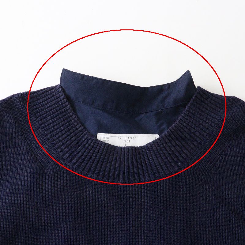 定番 人気 サカイ sacai ケミカルレース付き バックフレアプリーツ