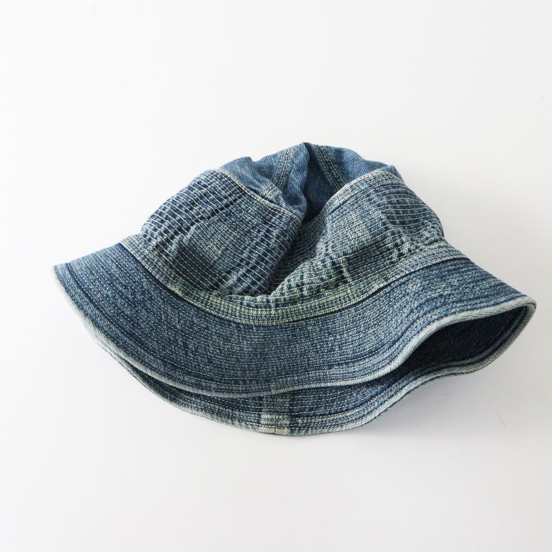 キャピタル KAPITAL 老人と海HAT デニム インディゴ ｜ブルー バケット