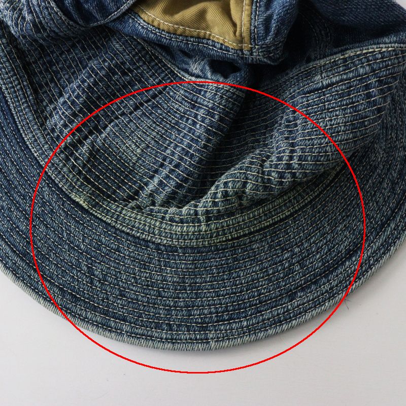 キャピタル KAPITAL 老人と海HAT デニム インディゴ ｜ブルー バケット