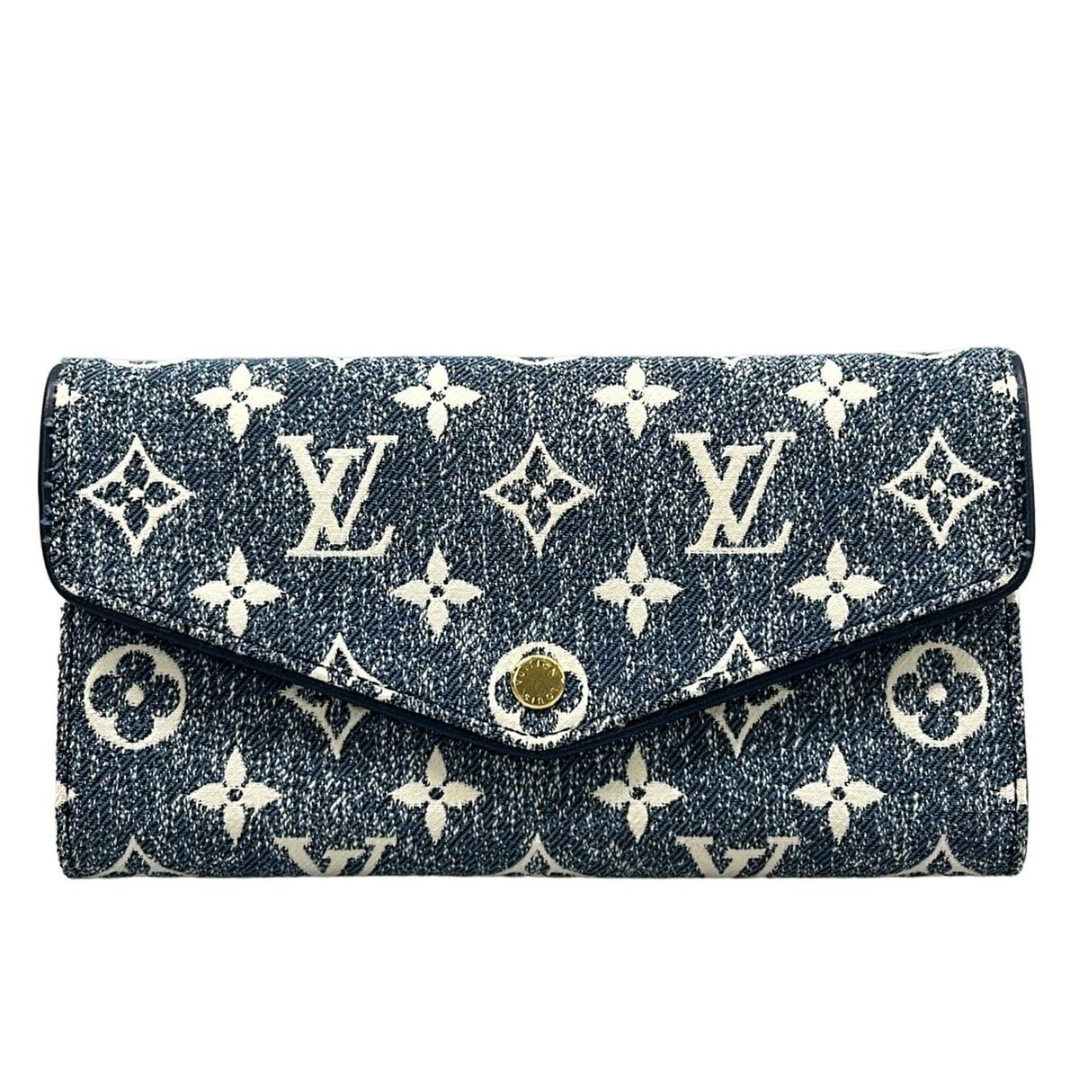 LOUIS VUITTON(ルイヴィトン) 長財布 モノグラム・ジャカードデニム美品 ポルトフォイユサラ M81183 マリーヌ