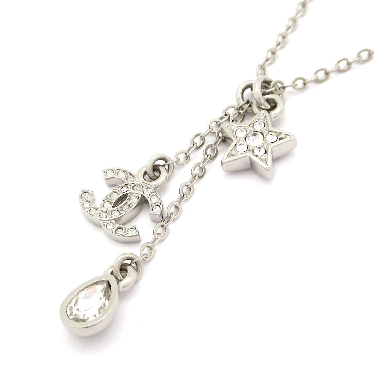 CHANEL(シャネル) ネックレス美品 シルバー ココマーク/スター