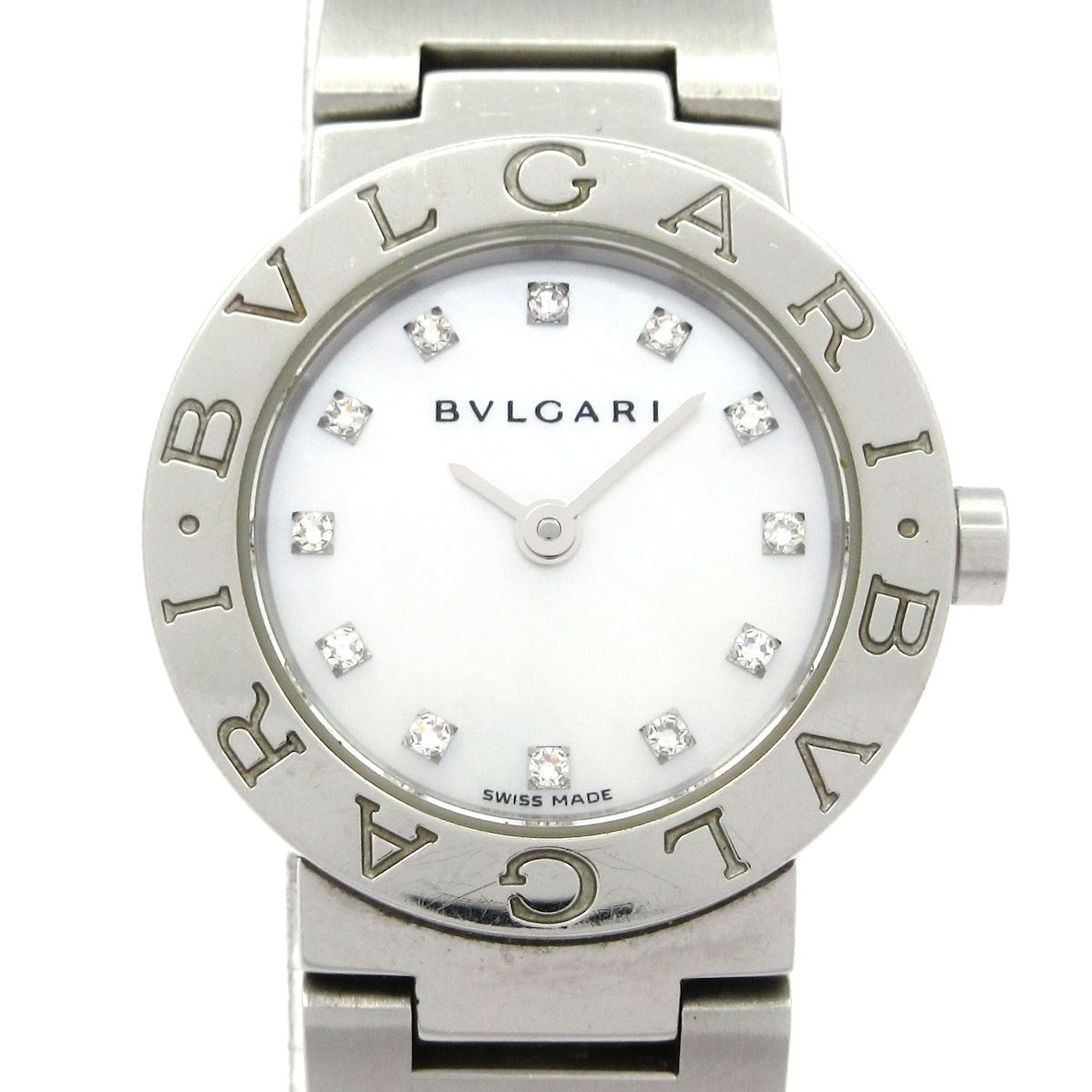 BVLGARI(ブルガリ) 腕時計 ブルガリブルガリ BB23SS レディース 12Pダイヤモンドインデックス/SS ホワイトシェル