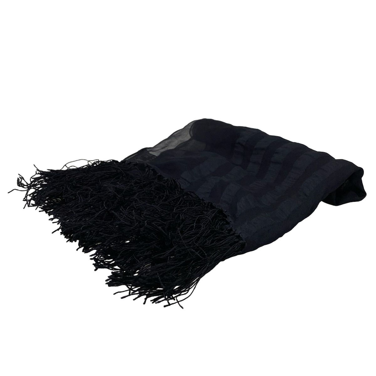 GIORGIOARMANI(ジョルジオアルマーニ) ストール(ショール)美品 - ダークネイビー シルク