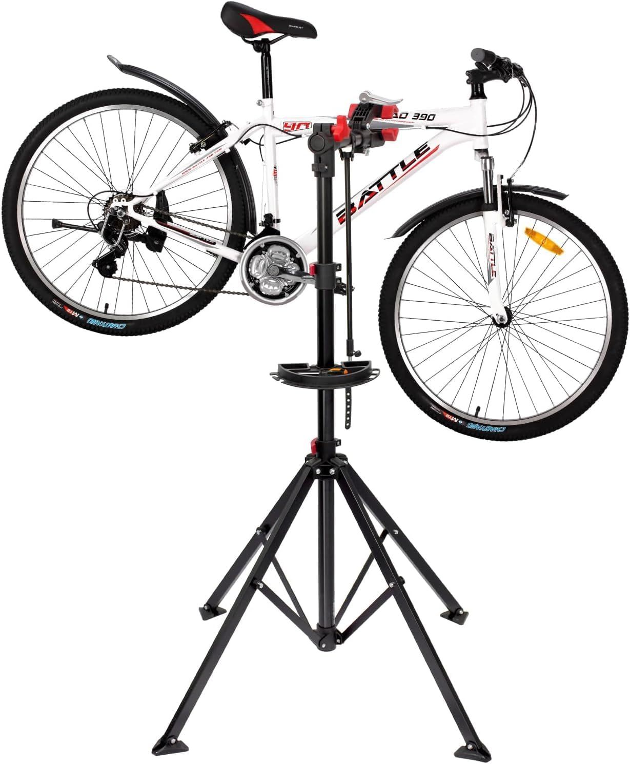 新品 UYTON 自転車スタンド メンテナンススタン ド 高さ調節[高さ114cm~194cm 、、ブラック]自転車用メンテナンススタ ンド作業スタンド 頑丈 転倒防止スタ ンド 防錆 耐腐食性 ロードバイク 電動自転車 スタ ンド 4本脚 伸縮 ディスプレイ