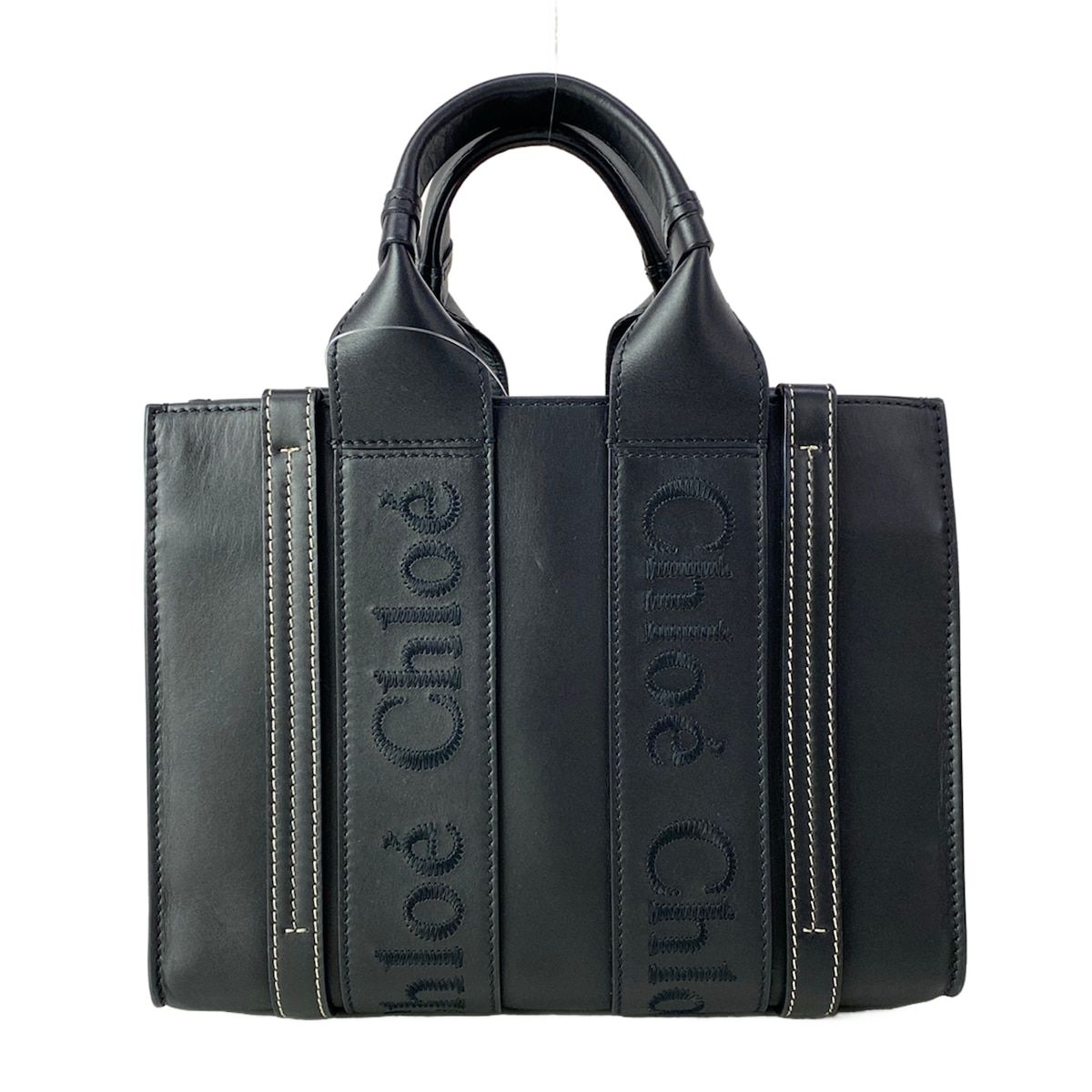 Chloe(クロエ) トートバッグ ウッディスモールトートバッグ 黒 レザー 