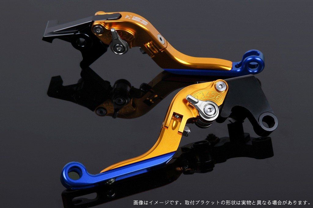 新品 SSK スピードラ アジャストレバーセット 可倒延長式 レバー本体カラー:ゴールド アジャスターカラー:シルバー エクステンションカラー:ブルー SUZUKI GSX-S125/GSX-R125 2017-2019