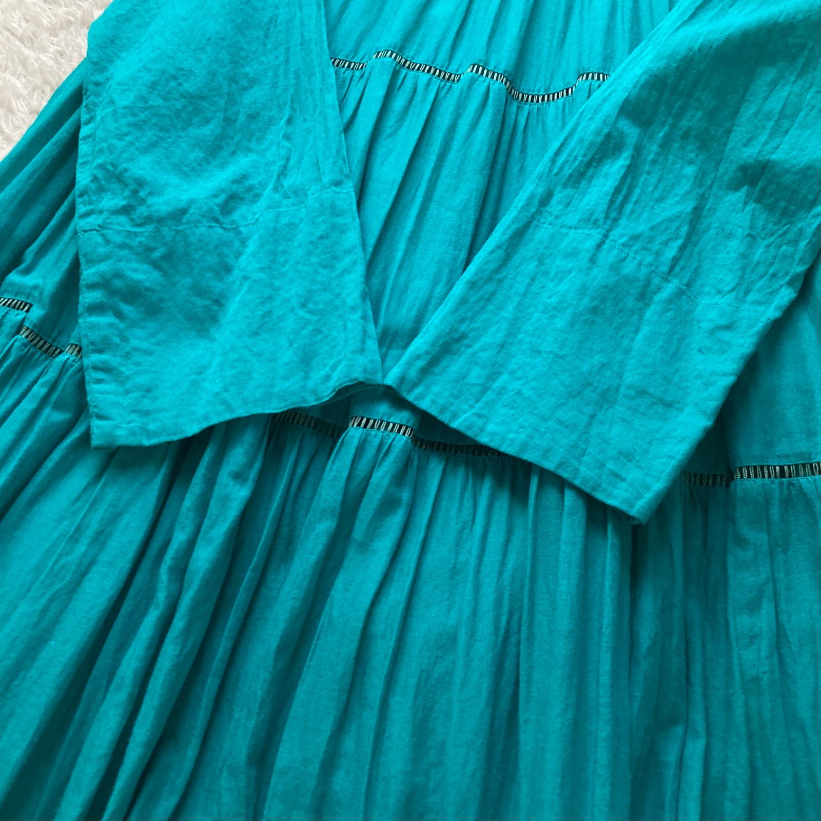 ヌキテパ ne Quittez pas インド製 コットン100% 綿100% ワンピース