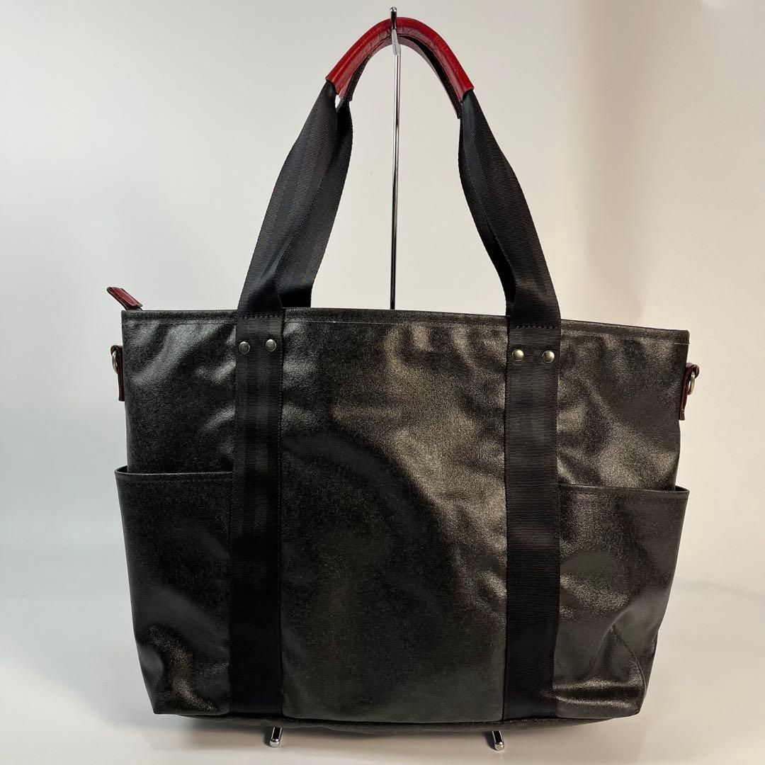 美品 森野帆布 2way トートバッグ ショルダーバッグ ビジネスバッグ A4