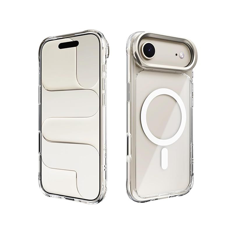 【新品】 【国内正規品】ABSOLUTE・LINKASE AIR/ゴリラガラスiPhoneケース for iPhone 17シリーズ、アルミ製カメラスタンド搭載、強化ガラス製カメラレンズプロテクター同梱 (クリア, iPhone Air) 0