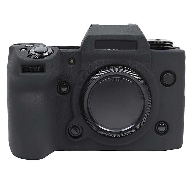【新品】 カスタムフィットシリコンカバーバッグ互?Fuji X-H2/XH2対応、保護用カメラケース、コンパクト軽量収納ケース。 (くろいろ) 0