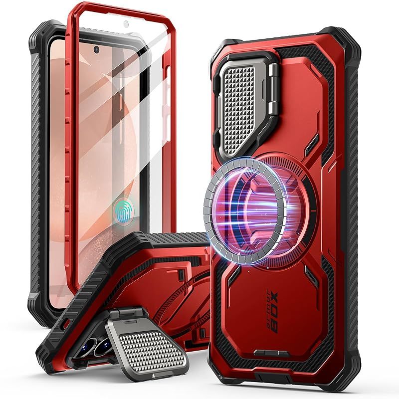 【新品】 i-Blason Galaxy S25 全面保護ケース 5G 2025年 SC-51F/SCG31 米軍MIL規格取得 カメラレンズ保護 スタンド機能 保護フィルム付き 指紋認証対応 Sペン&ワイヤレス充電対応 耐衝撃 防塵 アウトドア 保護 S 0